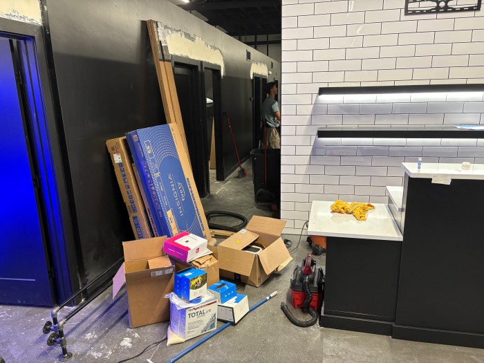 Dirty construction hallway